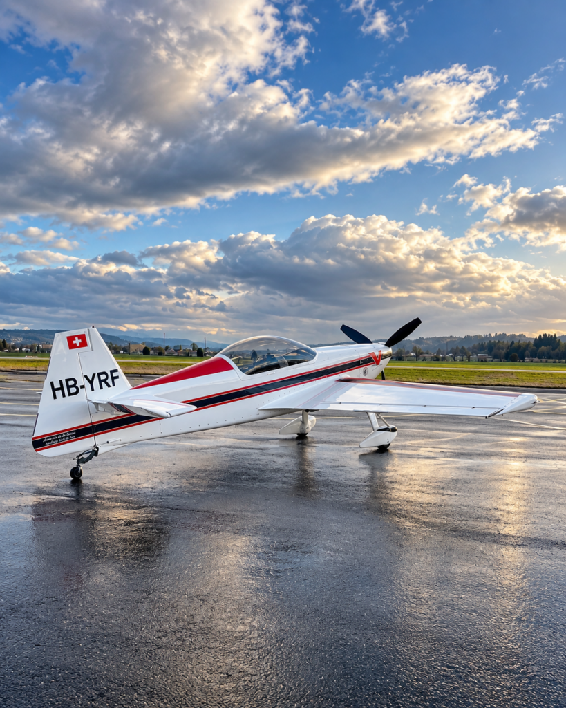 Ein foliertes Flugzeug mit professioneller Beschriftung von Frey Folientechnik